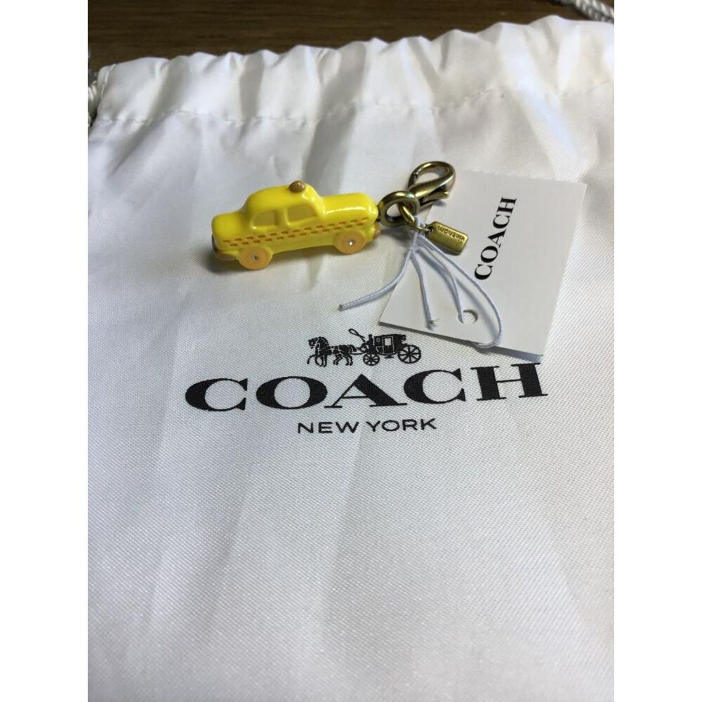 Coach Yellow Cab Taxi Bag Charm Key Ring NWT in Coach Dustbag